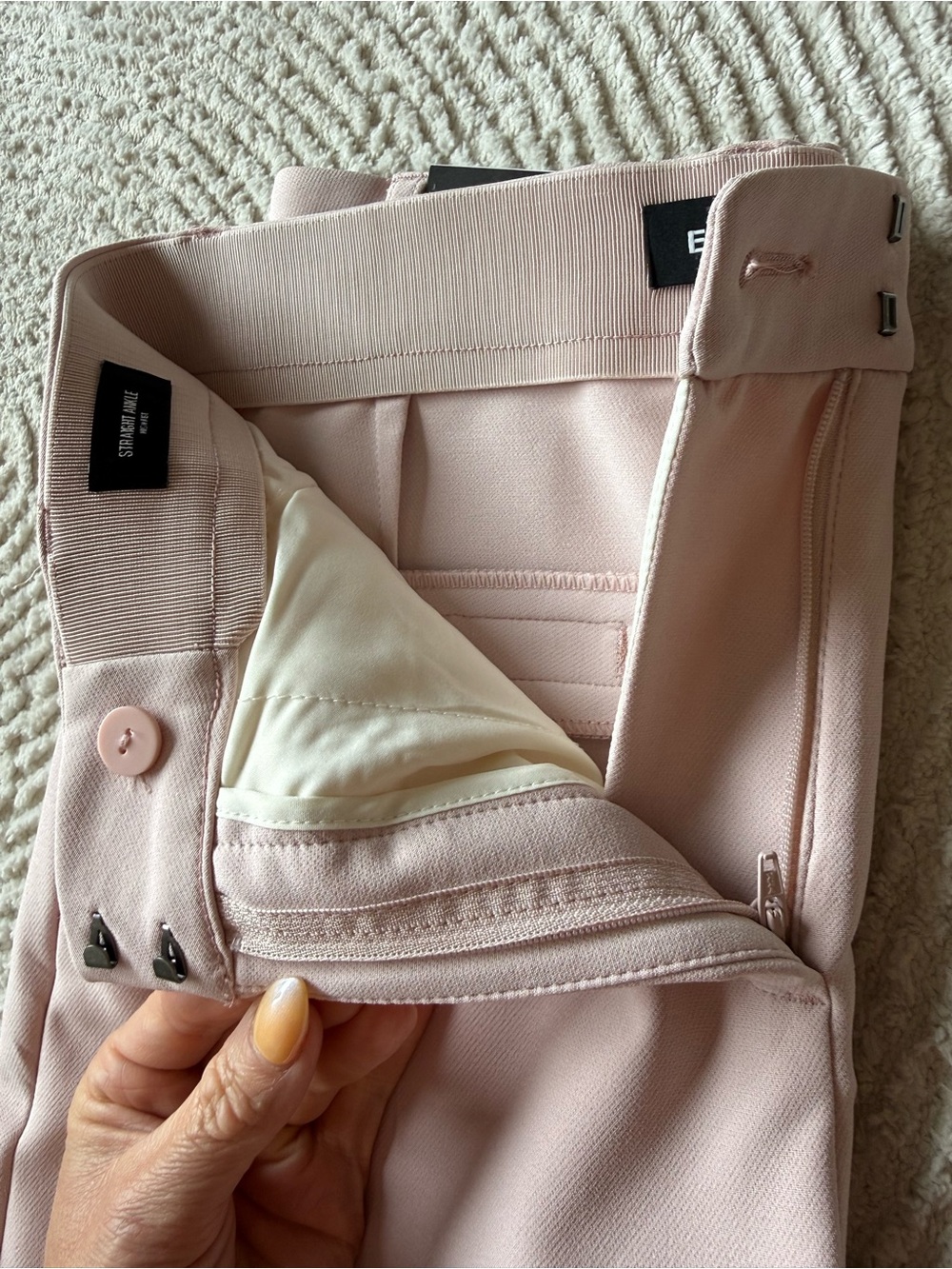 Express Straight Ankle High Rise Dress Pants in Light Pink - Size: Small NWT - Picture 13 of 14